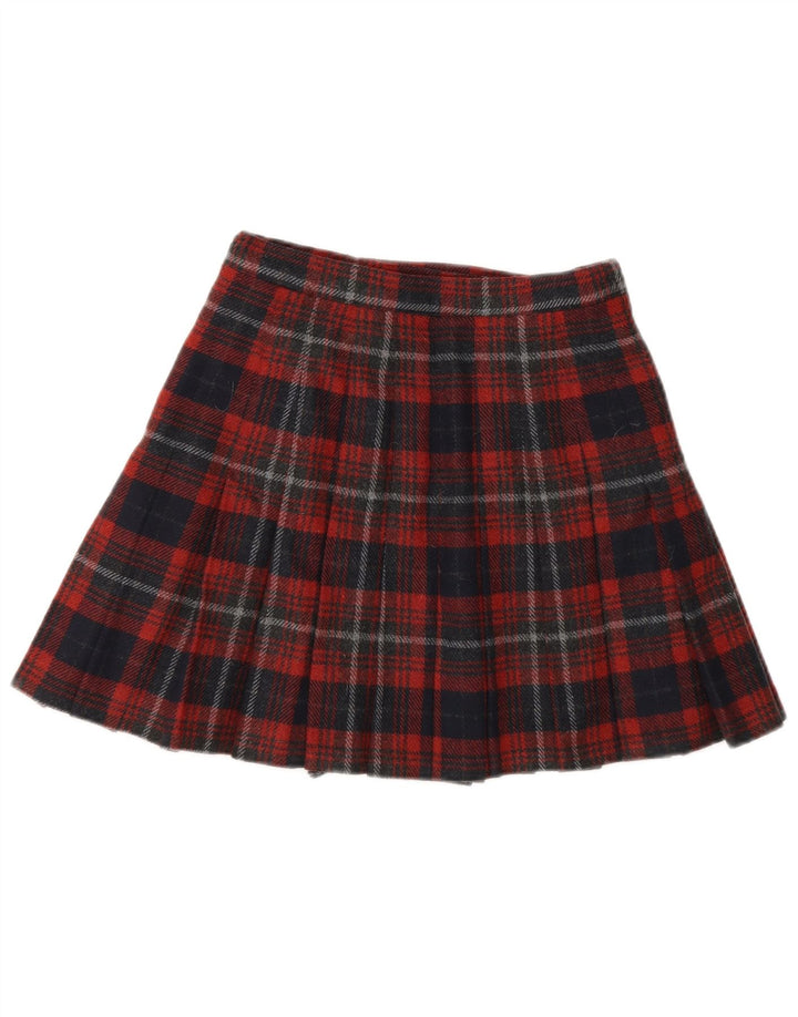 Stefanel Damen Mini-Wickelrock IT 38 XS W22 rot karierte Wolle