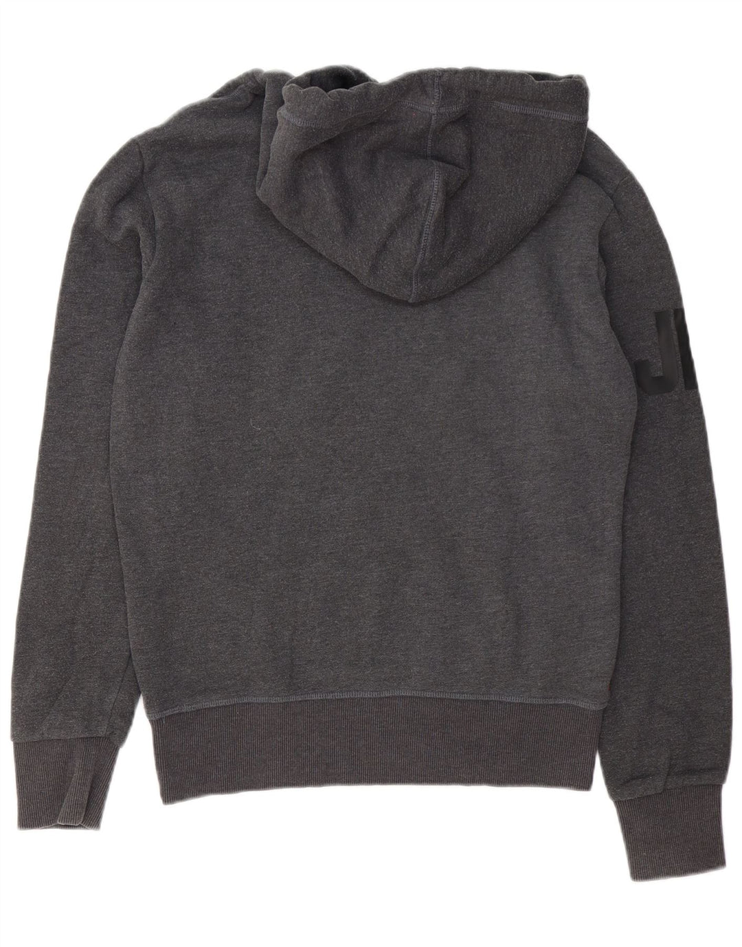 Superdry Herren-Kapuzenpullover mit Grafik, Größe S, graue Baumwolle