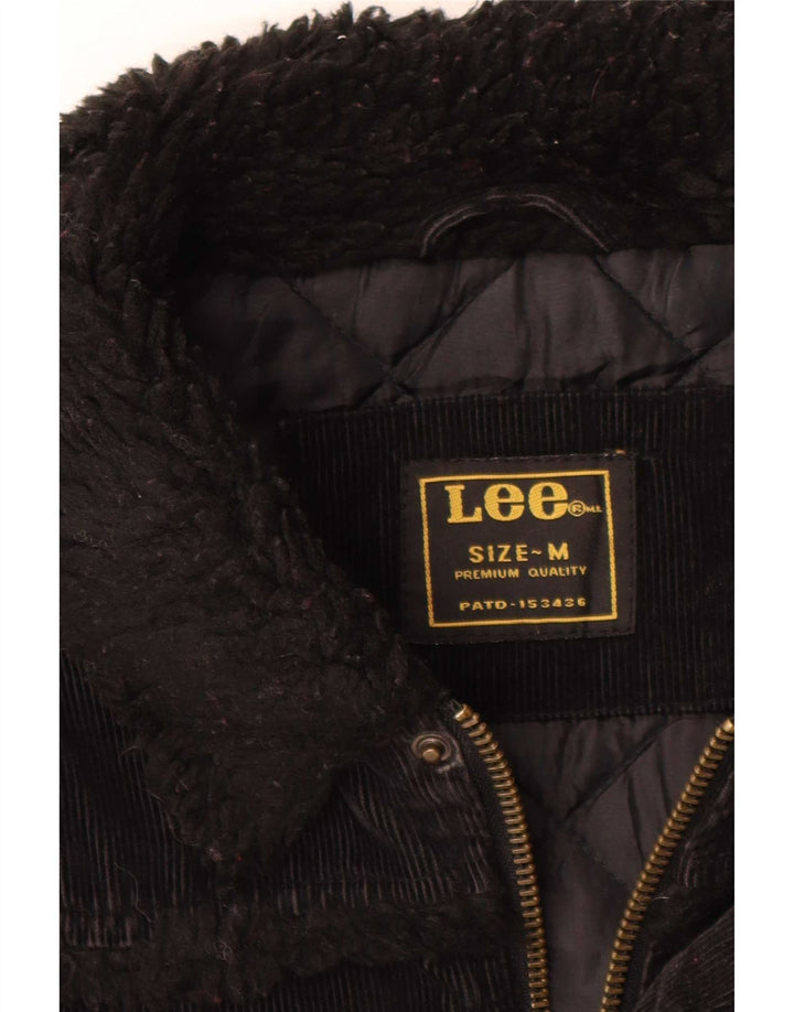 Lee Herren Cordjacke UK 38 Mittelschwarze Baumwolle