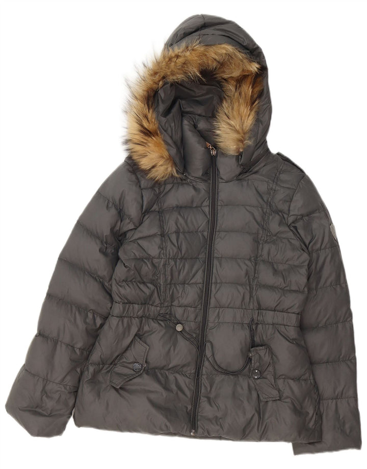 Liu Jo Wattierte Jacke mit Kapuze für Mädchen, 11–12 Jahre, Grau, Polyamid