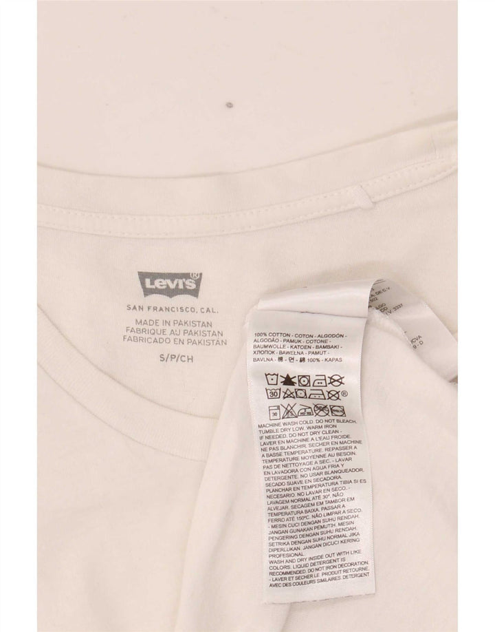 Levi's Herren-T-Shirt mit Grafik, Größe S, weiße Baumwolle