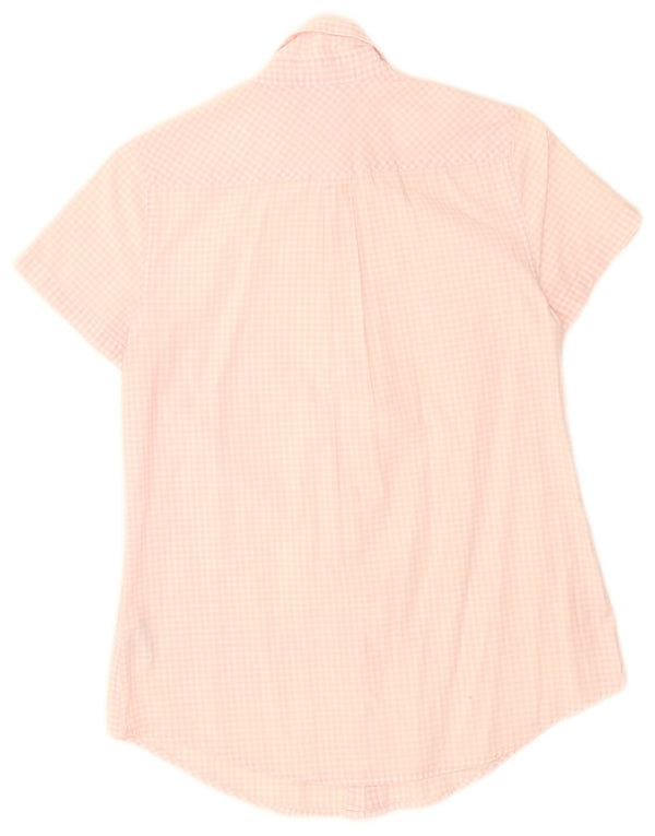 Tommy Hilfiger Damen Kurzarmhemd US 4 Small Pink Gingham