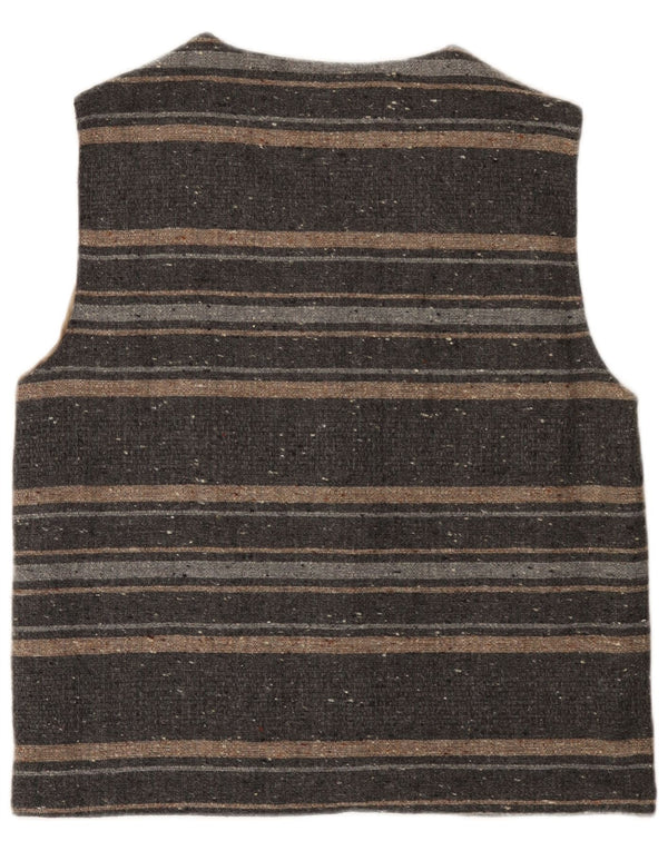 New Collection Mens Suede Jacket IT 48 Medium Grey Striped Polyester