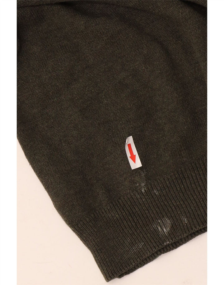 Marks & Spencer Herren-Pullover mit Rundhalsausschnitt, 2XL, Khaki, Baumwolle