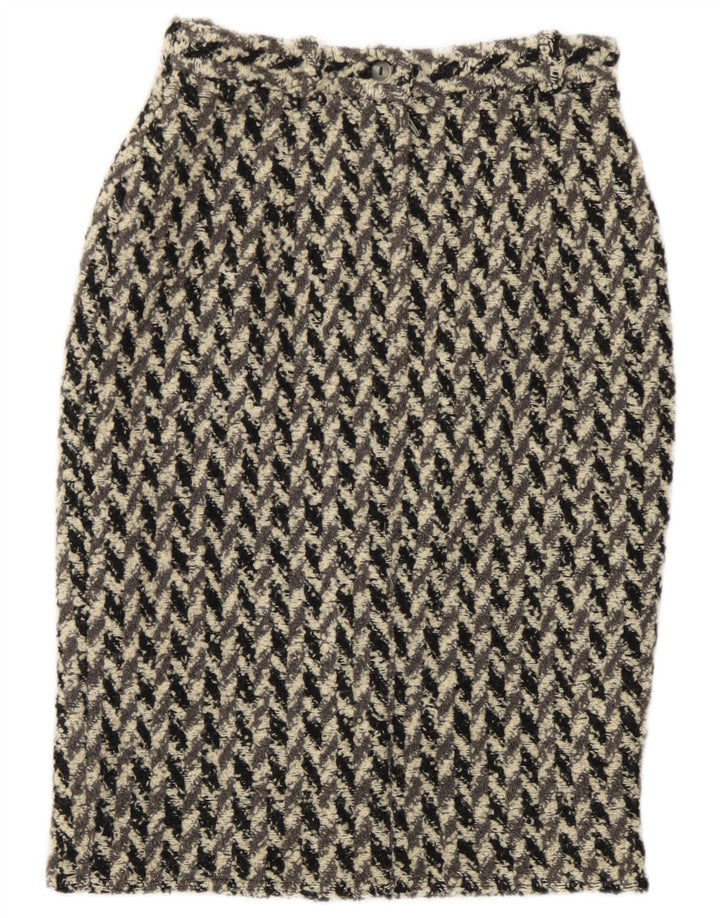 Basile Damen Bleistiftrock IT 42 Medium W28 Mehrfarbige geometrische Wolle