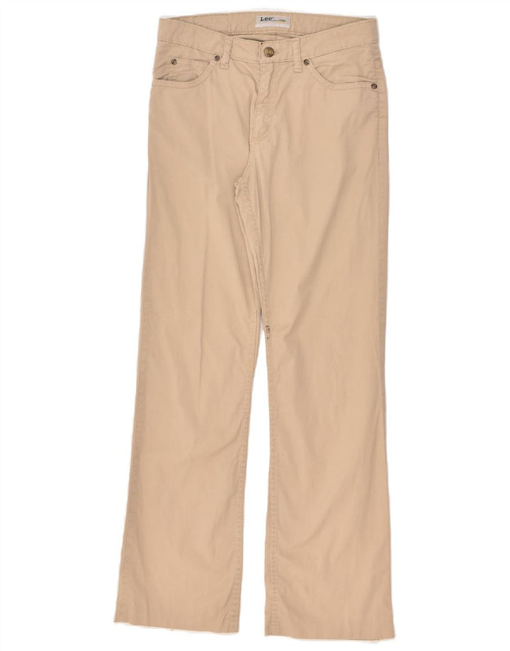 LEE Womens Cameron Straight Casual Trousers W29 L30 Beige Cotton | Vintage Lee | Thrift | Second-Hand Lee | Used Clothing | Messina Hembry 