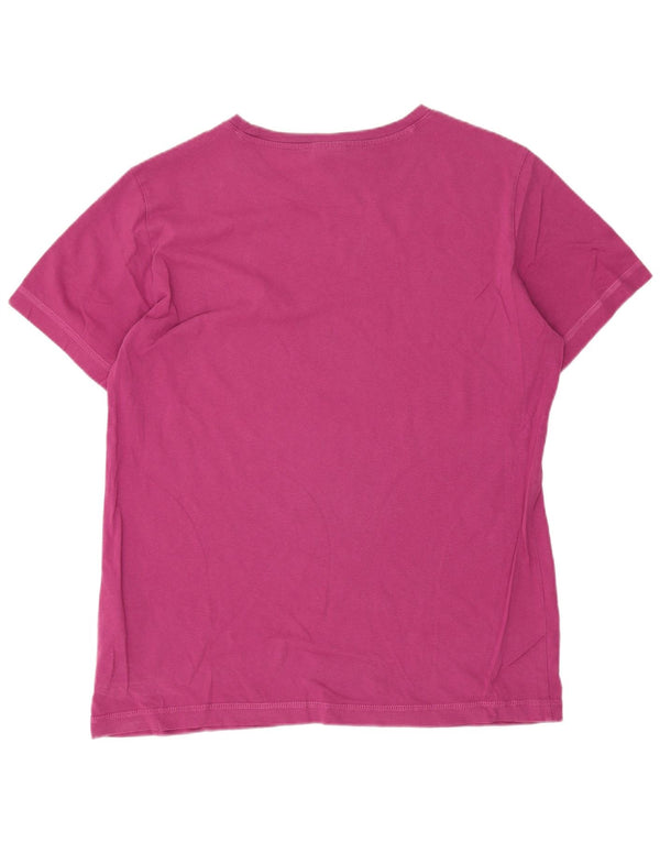 Champion Damen Grafik T-Shirt Top UK 18 XL Lila Baumwolle