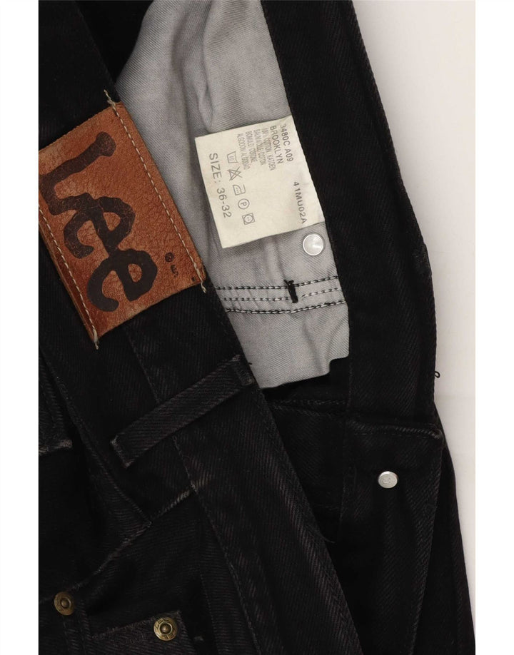 Lee Herren Broken In Straight Jeans W36 L32 Schwarze Baumwolle