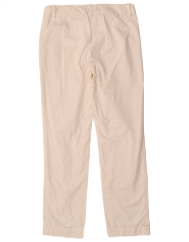 TRUSSARDI Gerade Chino-Hose für Damen IT 42 Mittel W28 L28 Weiße Baumwolle