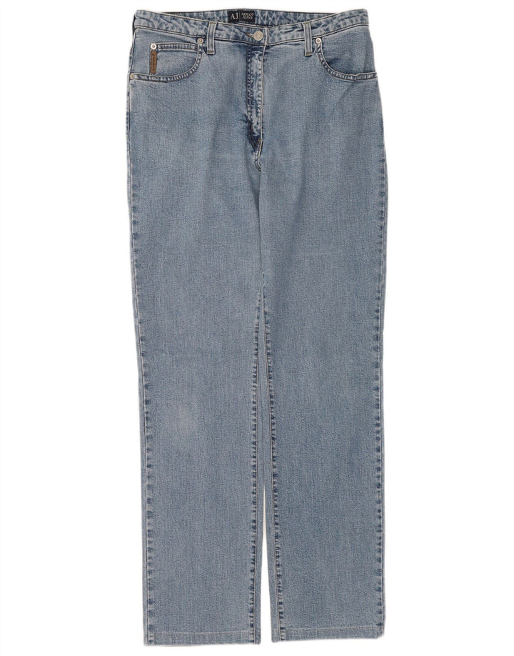 Armani Damen Indigo Straight Jeans W32 L32 Blaue Baumwolle