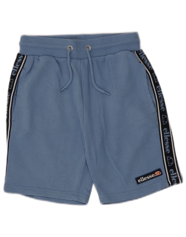 Ellesse Grafik-Sportshorts für Jungen, 10–11 Jahre, blaue Farbblock-Baumwolle
