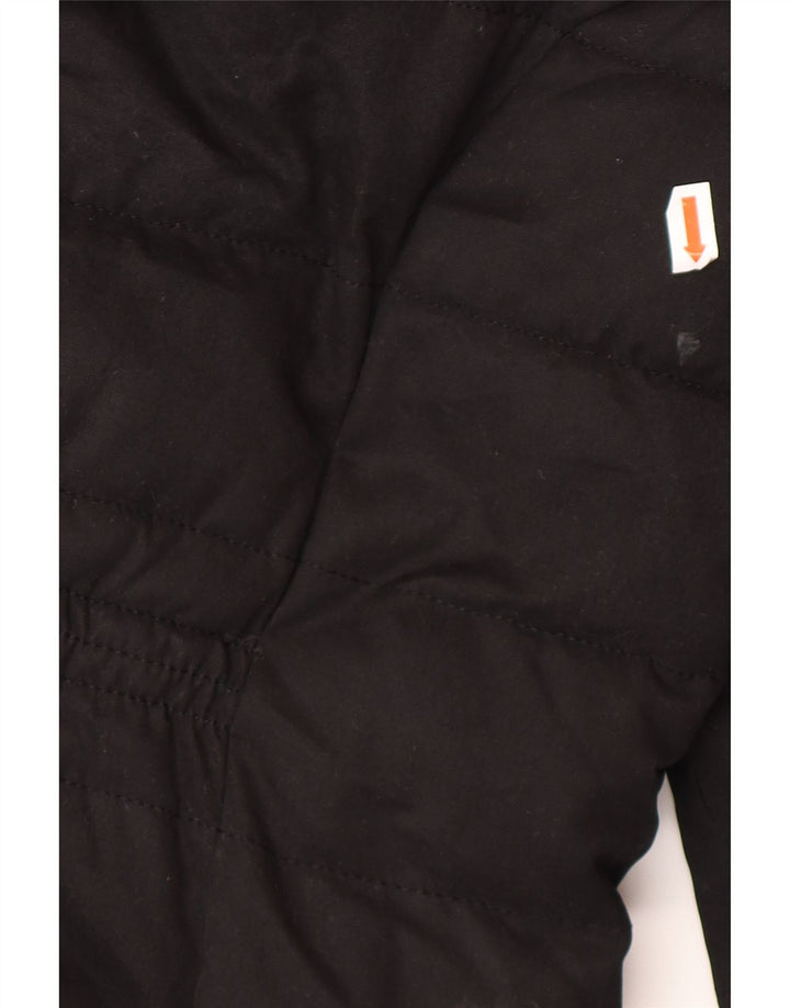 Superdry Damen gepolsterte Duffle-Jacke mit Kapuze, UK 12, Mittelschwarz, Polyester