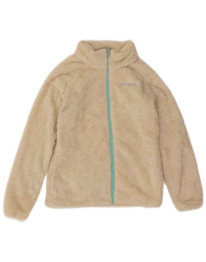 Columbia Mädchen-Fleecejacke, 14–15 Jahre, groß, cremefarbenes Polyester