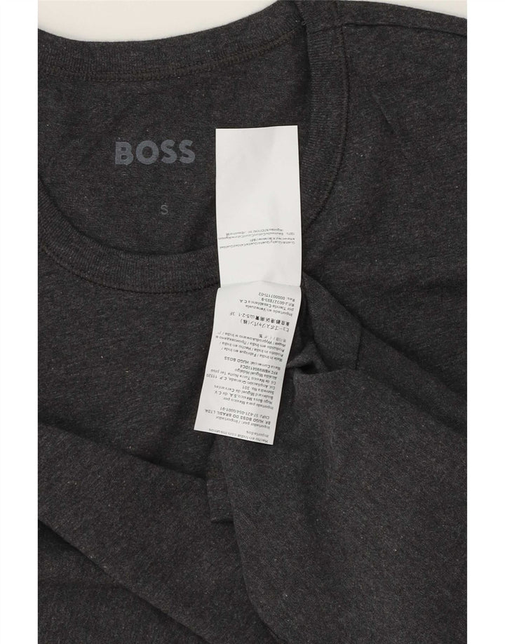 Hugo Boss Herren T-Shirt Top Small Grau Baumwolle