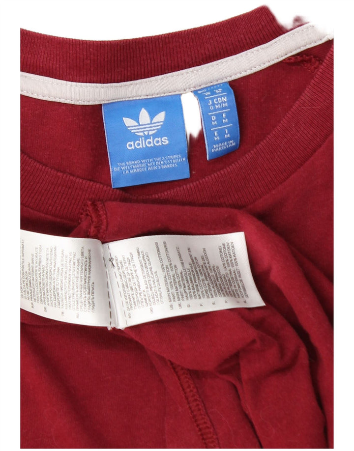 Adidas Herren T-Shirt Top Medium Burgund Baumwolle