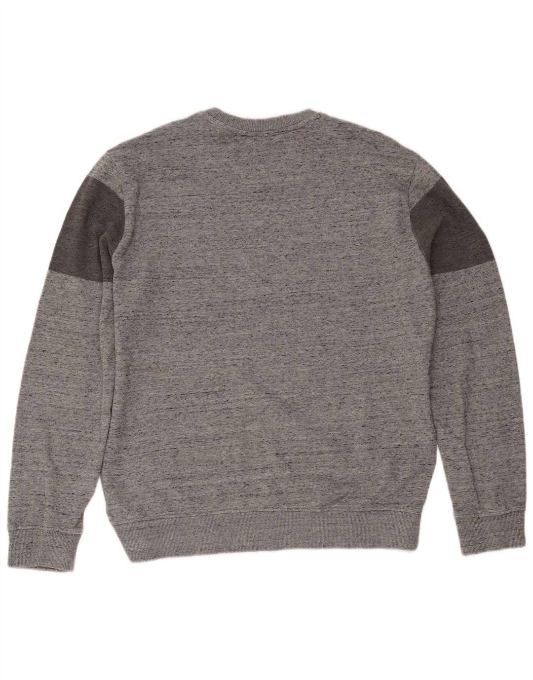 Calvin Klein Herren-Pullover mit grafischem Rundhalsausschnitt, groß, grau meliert