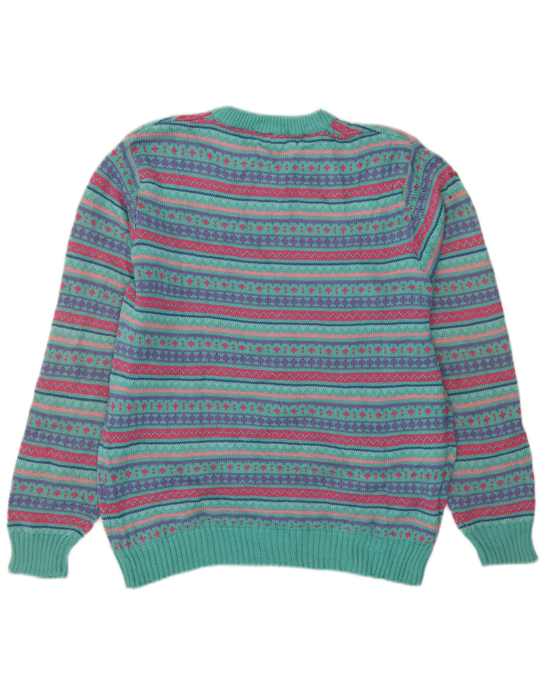 L.L.Bean Herren-Pullover mit Rundhalsausschnitt, groß, mehrfarbig, Fair-Isle-Wolle