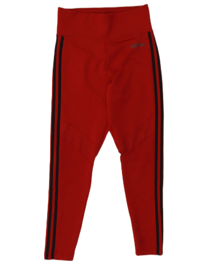 Adidas Damen Climalite Leggings UK 12/14 Medium Burgund Polyester