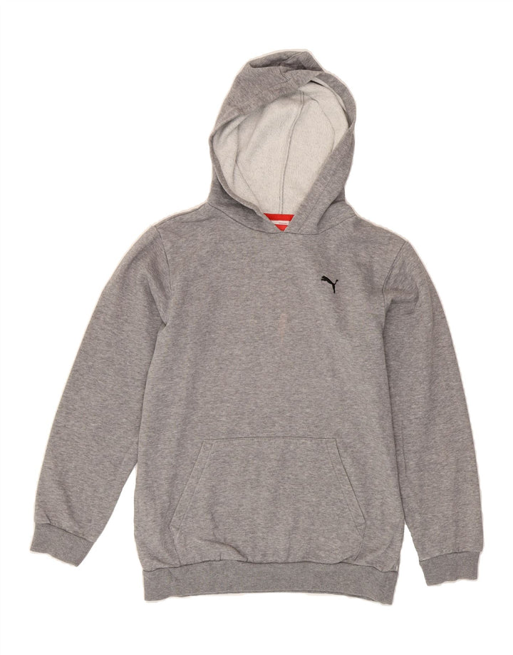 PUMA Boys Hoodie Jumper 11-12 Years Grey Vintage Puma and Second-Hand Puma from Messina Hembry 