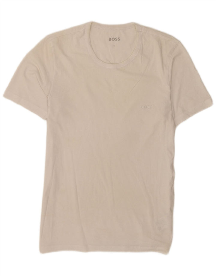 Hugo Boss Herren T-Shirt Top Small aus weißer Baumwolle
