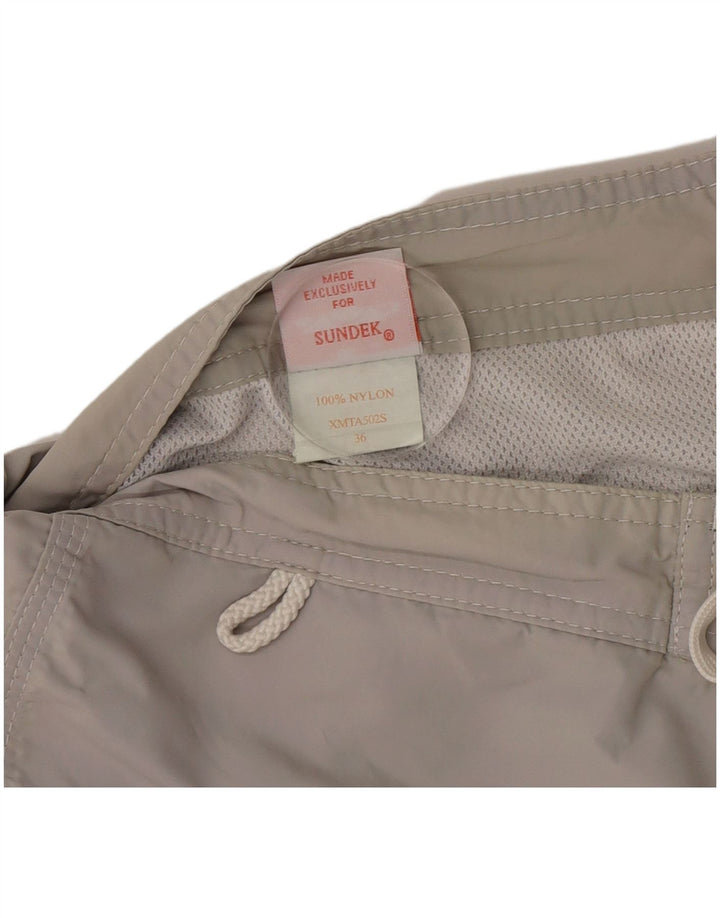 Sundek Herren-Badeshorts, groß, grau gestreift, Nylon