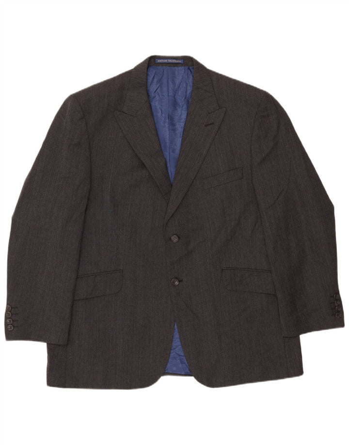 Marks & Spencer Herren-Blazer mit 2 Knöpfen, UK 44, 2XL, graue Wolle