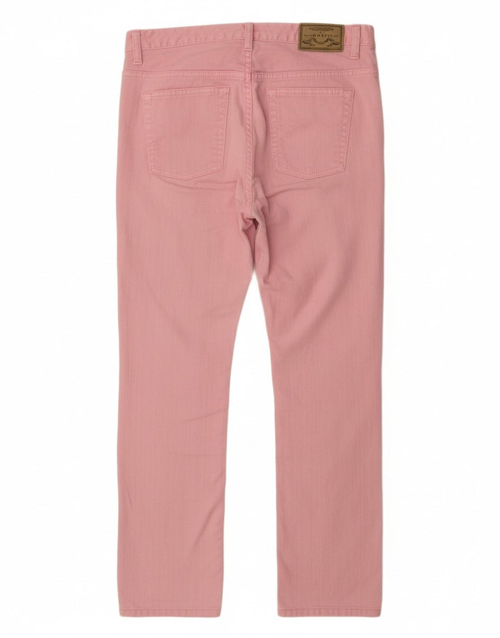 GANT Damen Dawn Regular Fit Straight Casual Hose W29 L32 Rosa Baumwolle