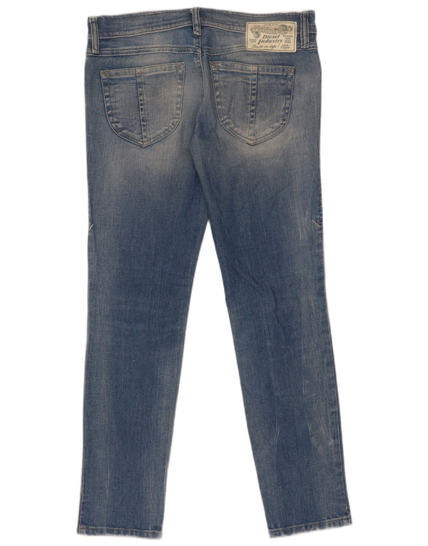 Diesel Damen Distressed Slim Jeans W29 L29 Blaue Baumwolle