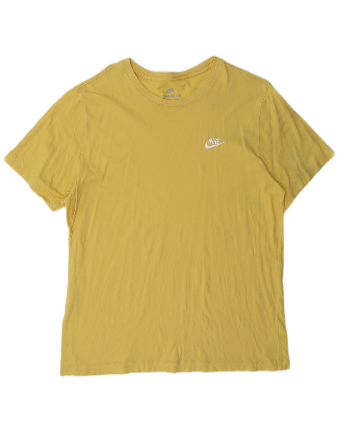 Nike Herren T-Shirt Top Large Gelb Baumwolle