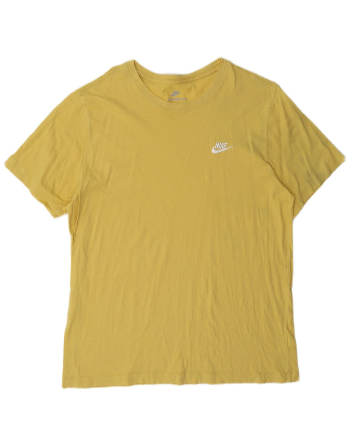 Nike Herren T-Shirt Top Large Gelb Baumwolle