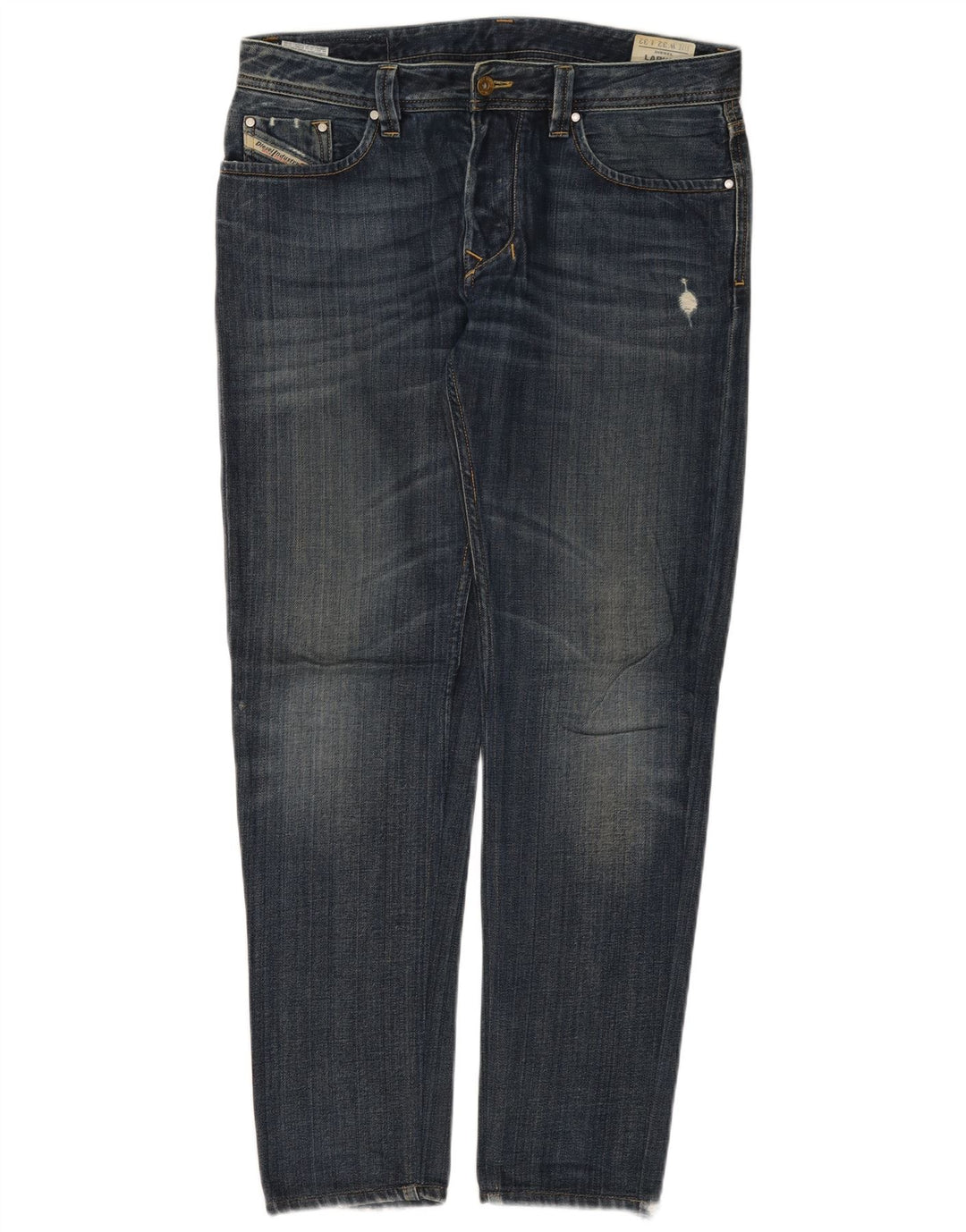 Diesel Damen Larkee Distressed Slim Jeans W32 L32 Blaue Baumwolle