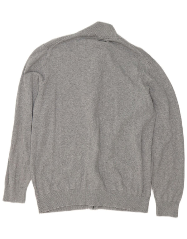 Crew Clothing Herren-Cardigan, 2XL, grau meliert, Baumwolle