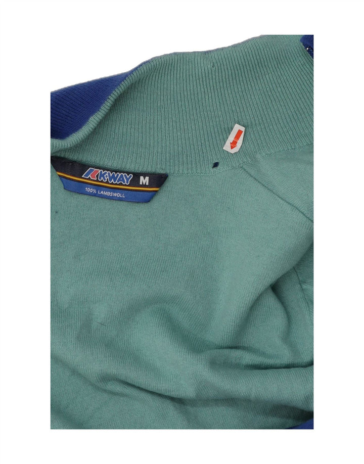 K-WAY Girls Cardigan Sweater 12-13 Years Medium Blue Lambswool Vintage K-Way and Second-Hand K-Way from Messina Hembry 