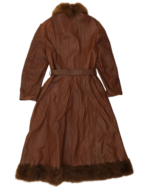 Induyco Damen Ledermantel UK 12 Mittelbraunes Leder