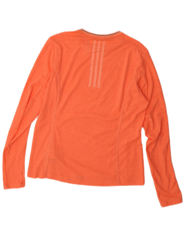 Adidas Damen Climalite Top Langarm UK 16/18 Large Orange Polyester