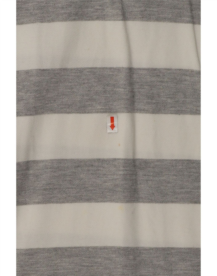 ELLESSE Herren Rugby-Poloshirt Mittelgrau gestreift