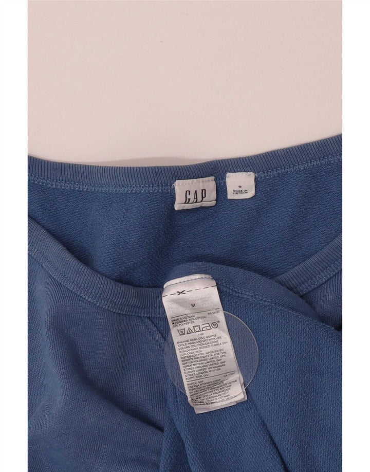 Gap Damen Sweatshirt-Pullover UK 14 Mittelblaue Baumwolle