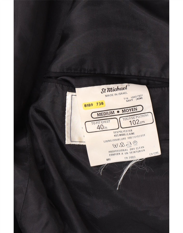 Marks & Spencer Herren St. Michael Blazer Jacke UK 40 Mittel Marineblau
