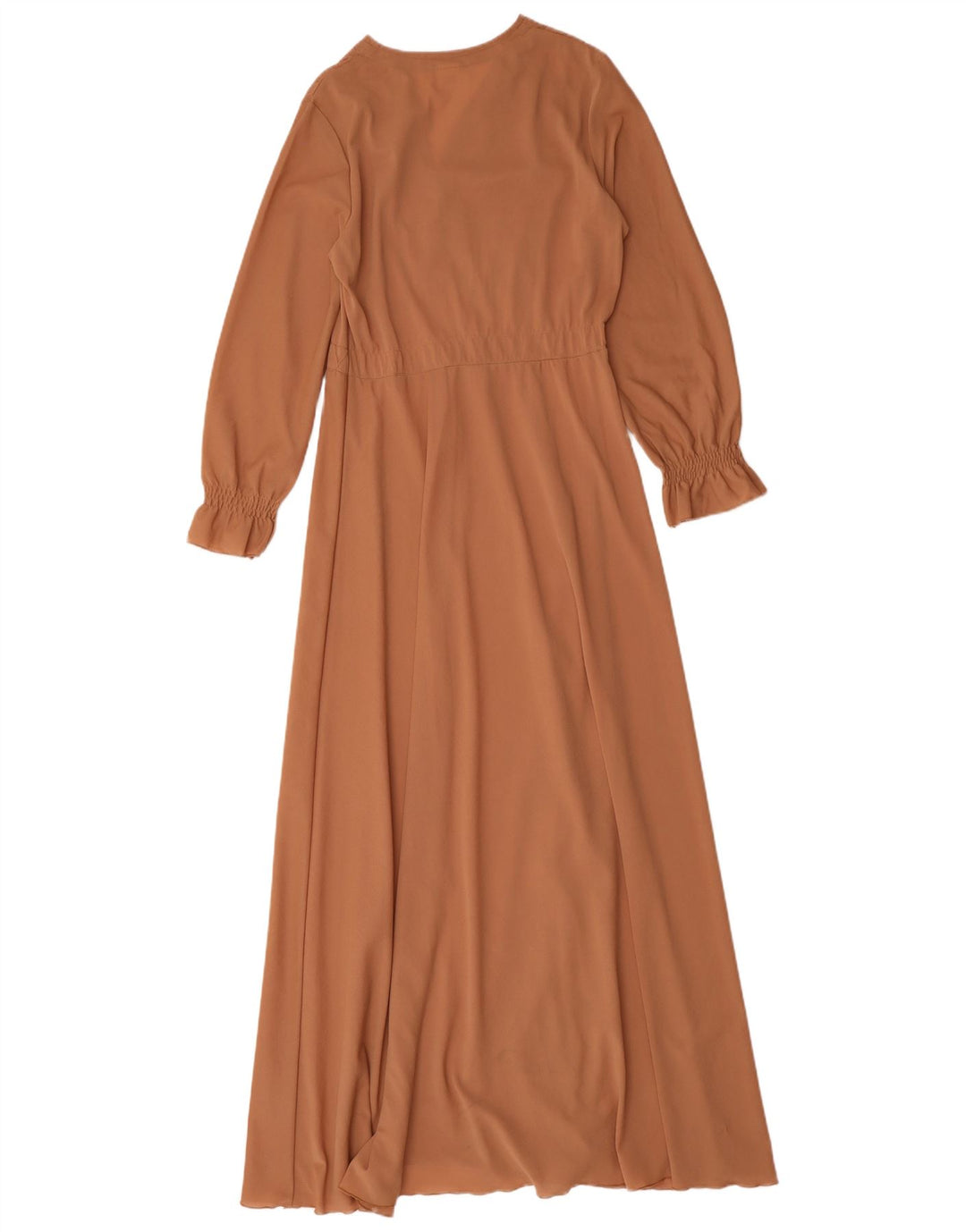 Vintage Damen Maxikleid UK 12 Mittelbraun