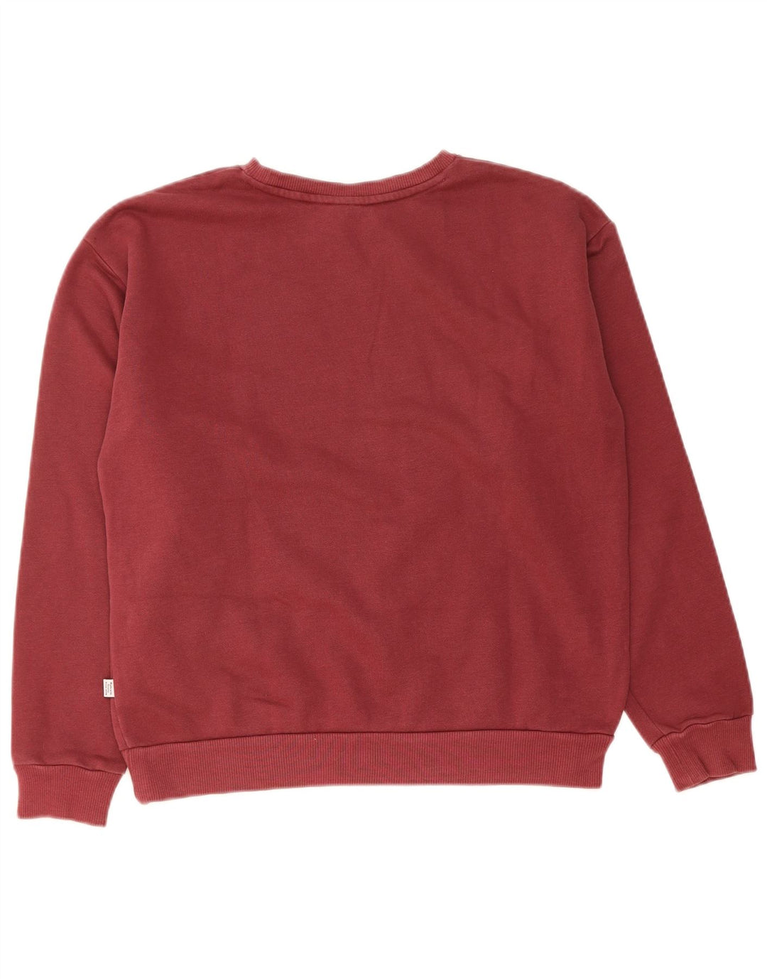 PUMA Womens Oversized Graphic Sweatshirt Jumper UK 10 Small Maroon