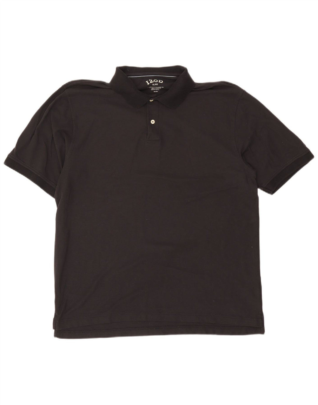 Izod Herren Poloshirt XL Schwarz Baumwolle