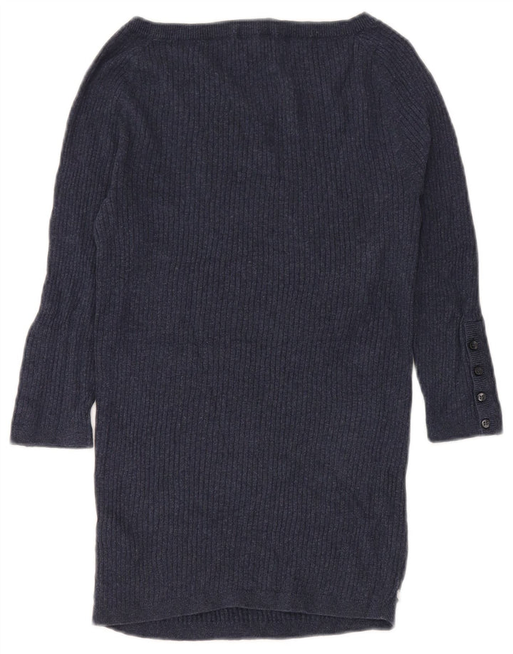 Lacoste Damen-Pullover mit 3/4-Ärmeln und U-Boot-Ausschnitt, Größe 38, mittleres Marineblau