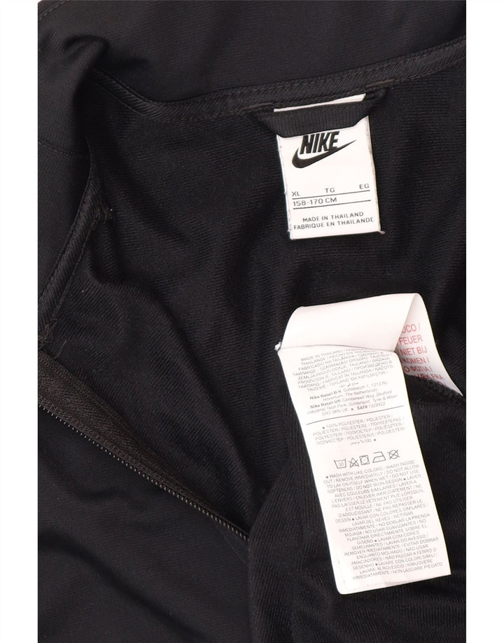 Nike Jungen-Trainingsanzug-Top-Jacke, 13–14 Jahre, XL, schwarzes Polyester