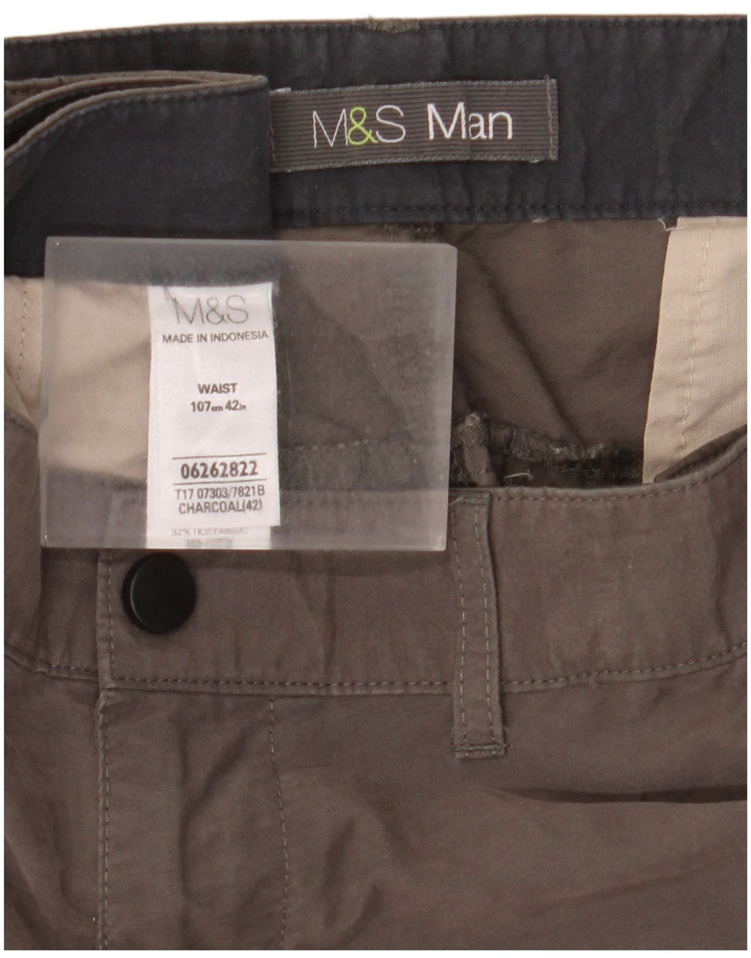 Marks & Spencer Herren Cargoshorts W42 2XL Graue Baumwolle