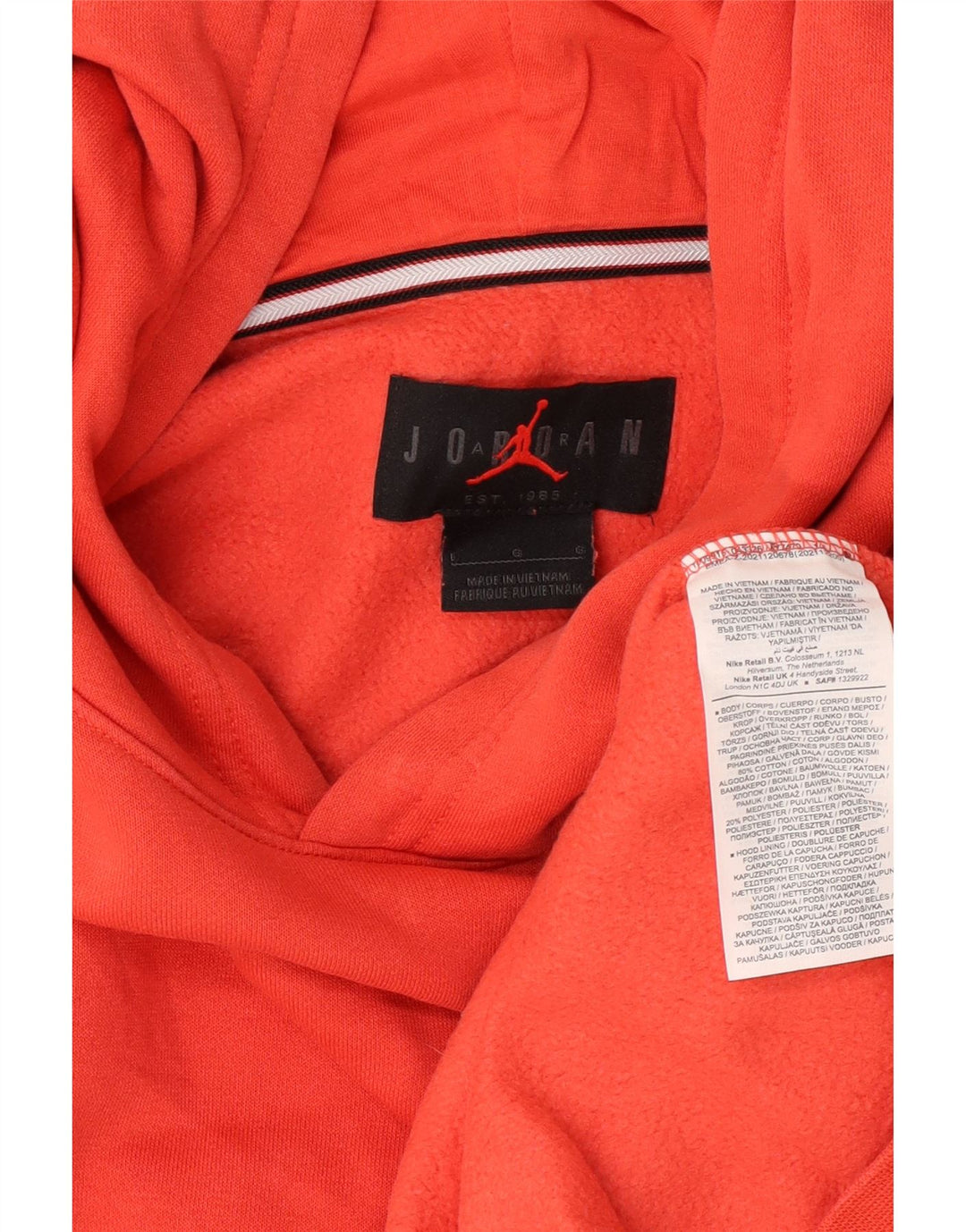 Jordan Herren-Kapuzenpullover, groß, aus roter Baumwolle