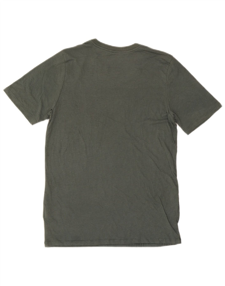 NIKE Herren Dri Fit T-Shirt Top Small Khaki Gestreiftes Polyester