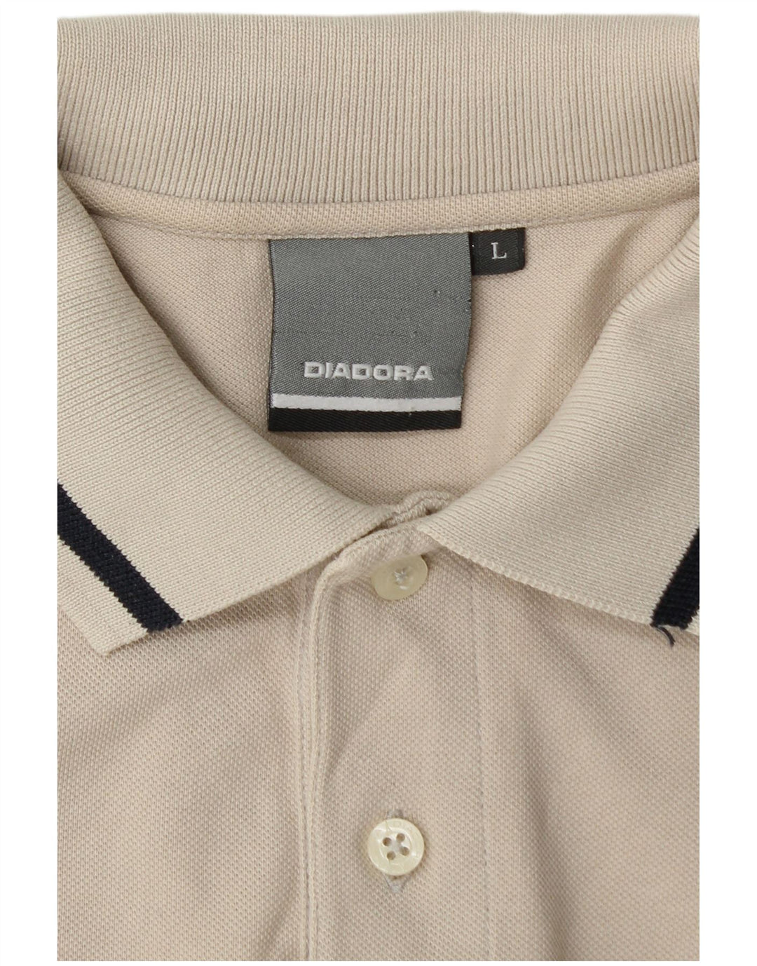 DIADORA Herren-Poloshirt, große weiße Baumwolle