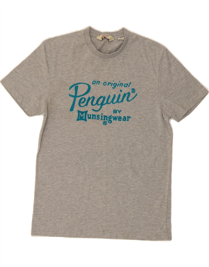 PENGUIN Mens Graphic T-Shirt Top Small Grey Cotton Vintage Penguin and Second-Hand Penguin from Messina Hembry 