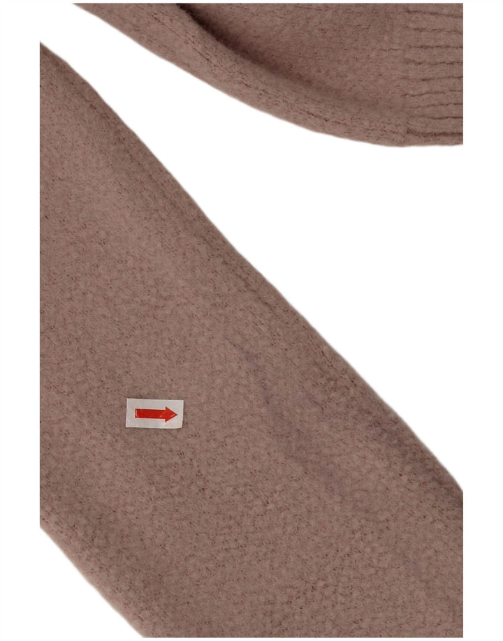 Zara Damen Crop Turtle Neck Pullover Pullover UK 10 Small Pink Nylon