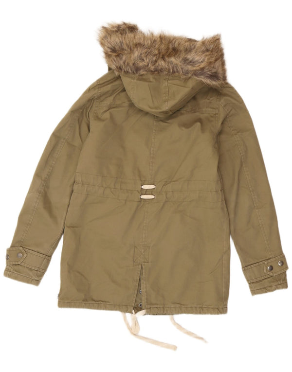 Animal Damen-Parka mit Kapuze, UK 6, XS, Khaki, Baumwolle